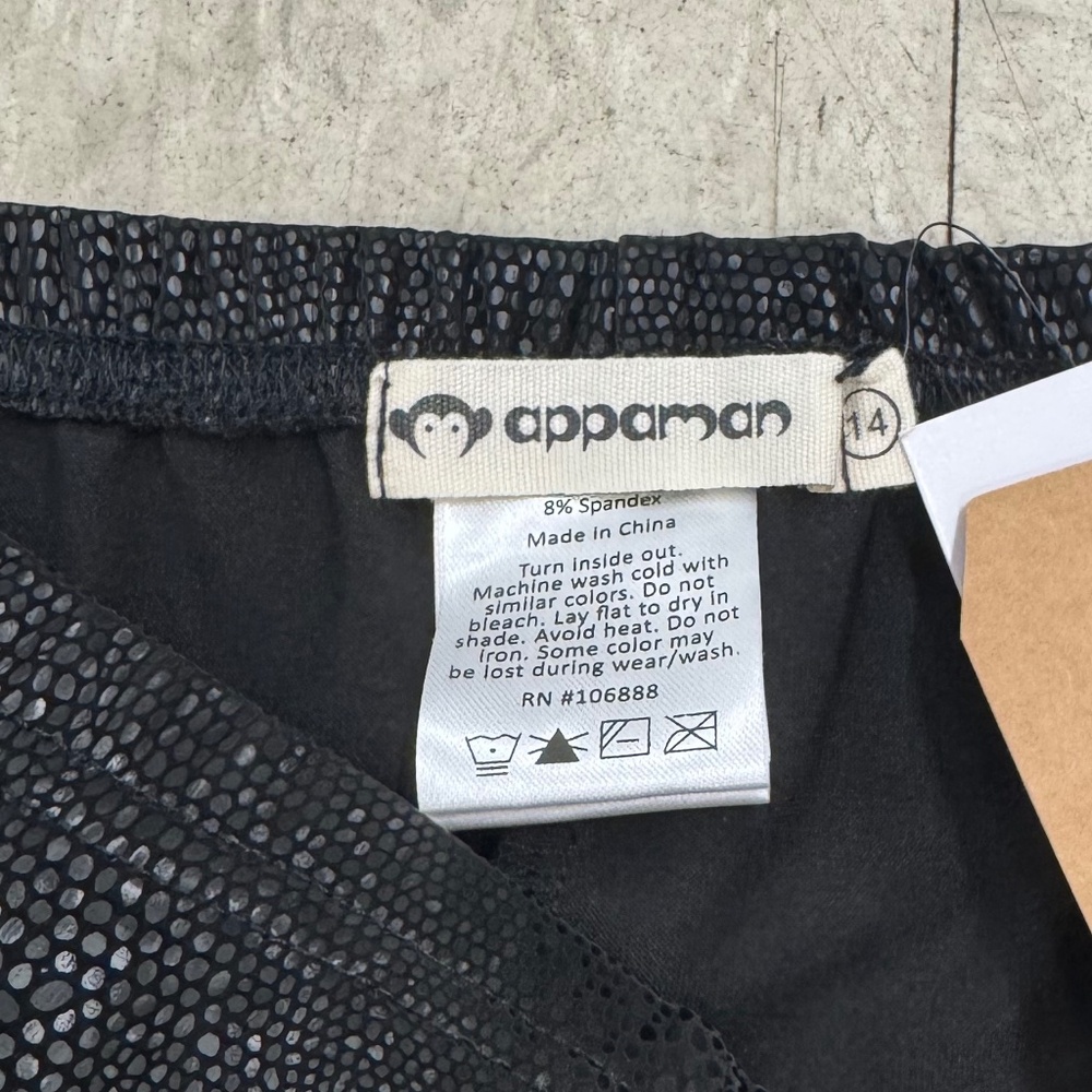 NWT Appaman Black Shine Legging - Picture 2 of 2
